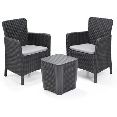 Zestaw mebli ogrodowych KETER Trenton Balcony Grafitowy