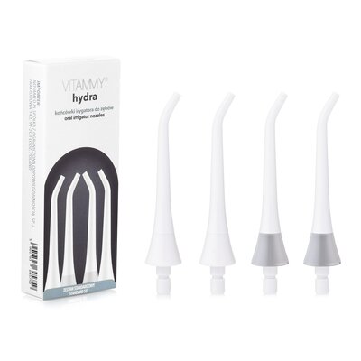 Oryginalna końcówka do irygatora VITAMMY Hydra Biały (4 szt.) (Dokładne czyszczenie przerw międzyzębowych)