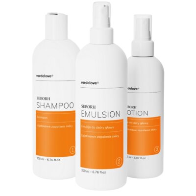 Zestaw VERDELOVE Seborh na łojotokowe zapalenie skóry (3 sztuki)