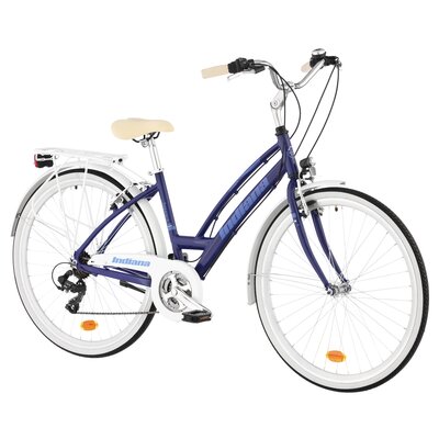 Rower miejski INDIANA Brawa 21B D17 28 cali damski Granatowy 2024