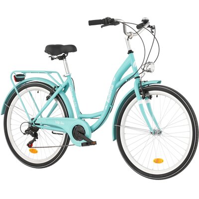 Rower miejski INDIANA Moena S7B 26 cali damski Lazurowy