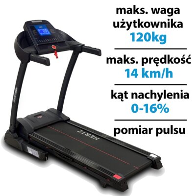 Bieżnia elektryczna HERTZ FITNESS Luna 1490W 14km/h