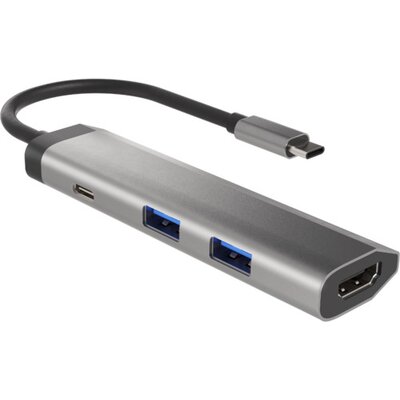 Hub NATEC Fowler Slim 4w1 USB Typu C, Pasywny