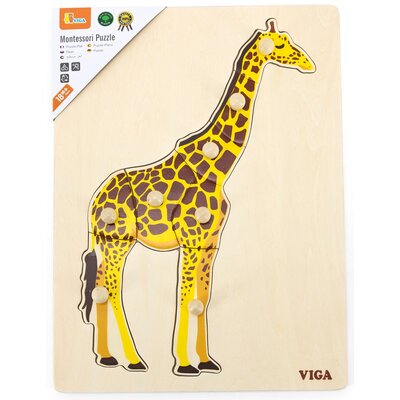 Zdjęcia - Puzzle i mozaiki VIGA Puzzle  Na podkładce: Żyrafa 44605  Żyrafa 44605 (8 elementów)