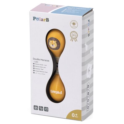 Zabawka marakas dwustronny VIGA PolarB Lew 44091