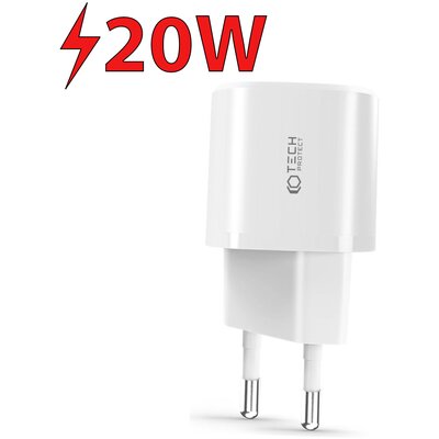 Ładowarka sieciowa TECH-PROTECT C20W Mini PD20W/QC3.0 Biały