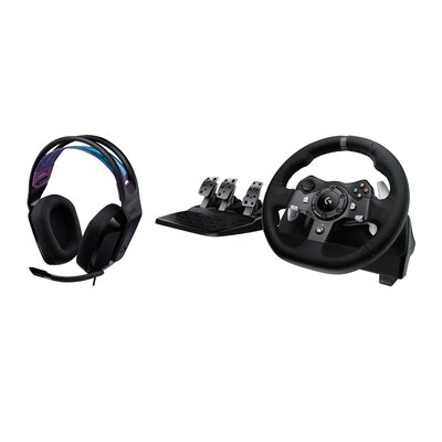 Kierownica LOGITECH G920 (PC/XBOX ONE) + Słuchawki LOGITECH G335 Czarny