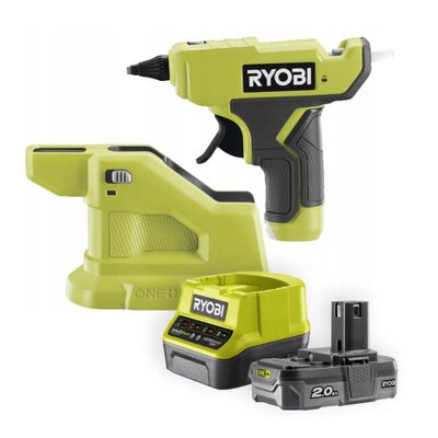 Pistolet do kleju RYOBI RGLM18-0 + Akumulator RYOBI ONE+ RC18120-120 2Ah 18V + ładowarka