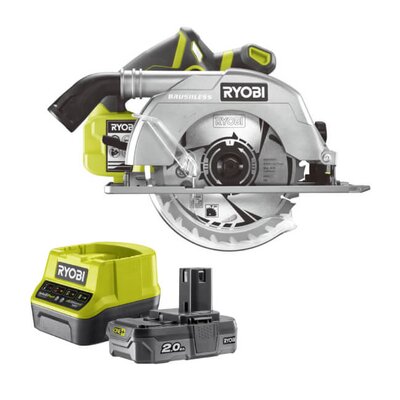Pilarka tarczowa RYOBI R18CS7-0 + Akumulator RYOBI ONE+ RC18120-120 2Ah 18V + ładowarka