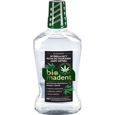 Płyn do płukania jamy ustnej BIO MADENT Wybielający Konopny 500 ml