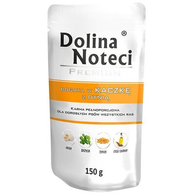 Karma dla psa DOLINA NOTECI Premium bogata w kaczkę z dynią 150 g