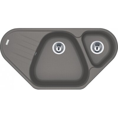 Zlewozmywak półtorakomorowy z ociekaczem FRANKE Antea AZG 661-E 114.0676.229 Kamienny szary 50x96
