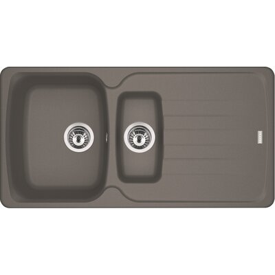 Zlewozmywak półtorakomorowy z ociekaczem FRANKE Antea AZG 651-97 114.0676.235 Kamienny szary 50x97