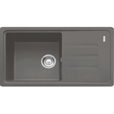 Zlewozmywak jednokomorowy z ociekaczem FRANKE Malta BSG 611-78 114.0676.309 Kamienny szary 43.5x78