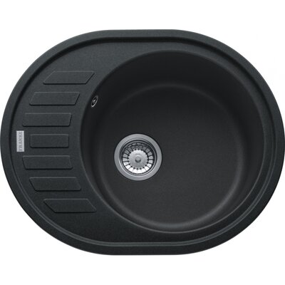 Zlewozmywak jednokomorowy z ociekaczem FRANKE Ronda ROG 611-62 114.0676.334 Onyx 50x62