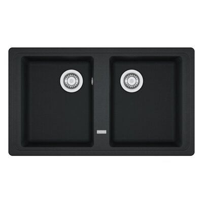 Zlewozmywak dwukomorowy FRANKE Basis BFG 620-34-34 114.0676.269 Onyx 20x86