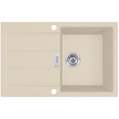Zlewozmywak jednokomorowy z ociekaczem FRANKE Sirius 2.0 S2D 611-78 143.0676.419 Beżowy 50x78