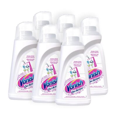 Odplamiacz do prania VANISH Oxi Action Biały 6 x 1000 ml