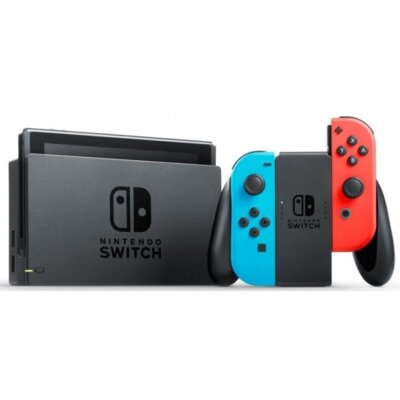 Konsola NINTENDO Switch HAC-001(-01) + Kontroler Switch Czerwono-niebieski + Animal Crossing: New Horizons Gra NINTENDO SWITCH + Etui MAD DOG NSA500