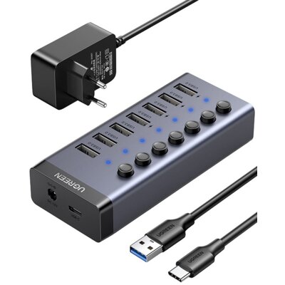 Hub UGREEN CM481 7w1 USB Typu C 3.2 Gen. 1, Aktywny