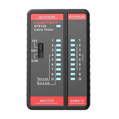 Tester przewodów sieciowych RJ11/RJ45 HABOTEST HT812A