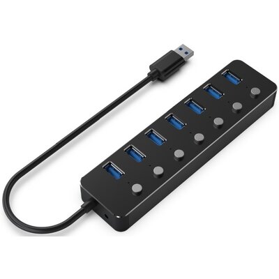 Hub GEMBIRD UHB-U3P7P-01 USB 3.2 Gen. 1, Pasywny
