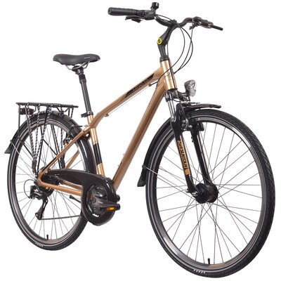 Rower trekkingowy INDIANA X-Road 3.0 M19 28 cali męski Brązowo-czarny