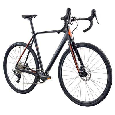 Rower gravel FONDRIEST Raptor 2.0 M24 28 cali męski Czarno-pomarańczowy