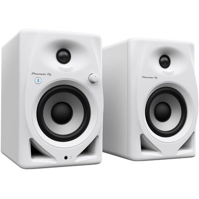 Aktywne, Podstawkowe kolumny głośnikowe PIONEER DJ DM-40D-BT Białe (2 szt.), Bluetooth, Procesor DSP, Wypukły dyfuzor DECO