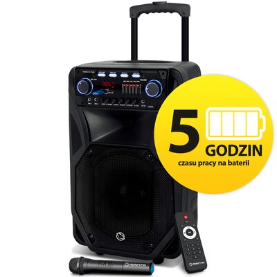 Power Audio MANTA SPK 5021 PRO, 80W, Bluetooth, Bateria 5 godzin, Wejście mikrofonowe i gitarowe, Mikrofon bezprzewodowy