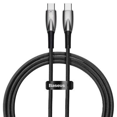 Kabel USB-C - USB-C BASEUS Glimmer 100W 1 m Czarny