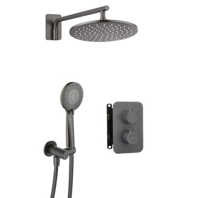 Zestaw prysznicowy podtynkowy DEANTE Box BXYZDEBT z deszczownicą Titanium