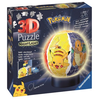 Puzzle 3D RAVENSBURGER Pokemon Świecąca Kula (72 elementy)
