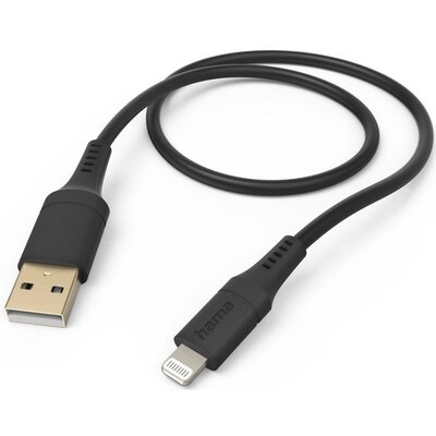 Фото - Кабель Hama Kabel USB - Lightning  Flexible 1.5 m Czarny 