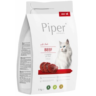 Фото - Корм для кішок Piper Karma dla kota  Animals Wołowina 3 kg 