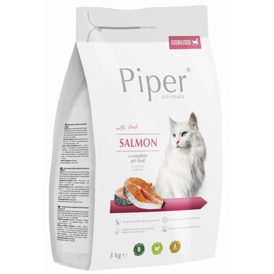 Фото - Корм для кішок Piper Karma dla kota  Animals Sterilised Łosoś 3 kg 