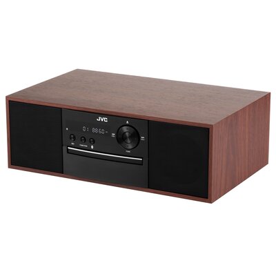 Wieża JVC RD-E761 Brązowa, Odtw.CD/-R/-RW/MP3,BT, Tuner FM, Wbudowany Korektor dźwięku, Czytelny wyświetlacz LCD