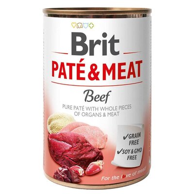 Karma dla psa BRIT Paté & Meat Wołowina 400 g
