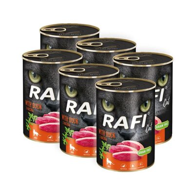 Karma dla kota RAFI z kaczką 6 x 400 g