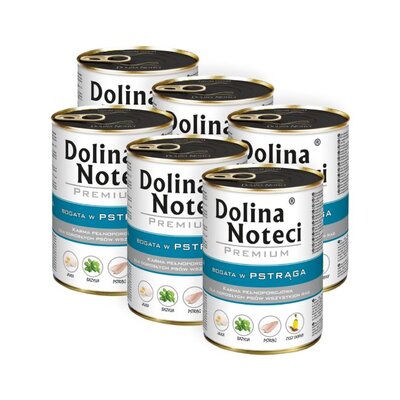 Karma dla psa DOLINA NOTECI Premium Pstrąg 6 x 400 g