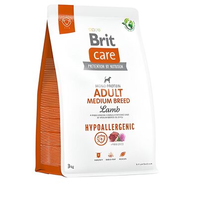 Karma dla psa BRIT Care Hypoallergenic Medium Jagnięcina z ryżem 3 kg