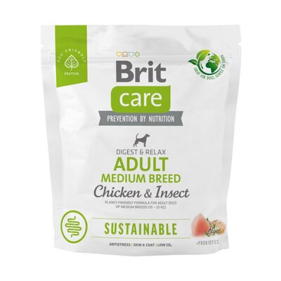 Karma dla psa BRIT CARE Sustainable Medium Kurczak i owady 1 kg