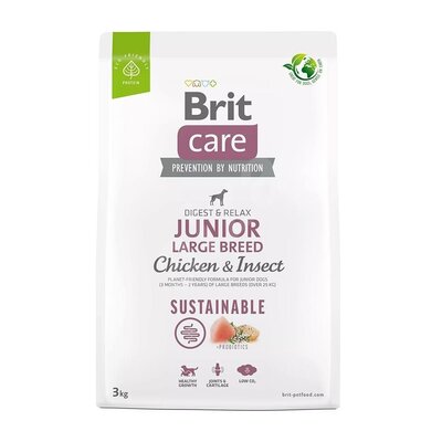 Karma dla psa BRIT Care Dog Sustainable Junior Large Breed Kurczak i owady 3 kg