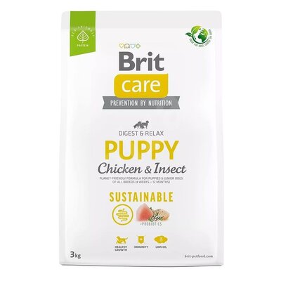 Karma dla psa BRIT CARE Dog Sustainable Puppy Kurczak i owady 3 kg