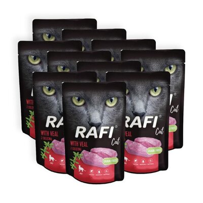 Karma dla kota RAFI z cieleciną 10 x 100 g