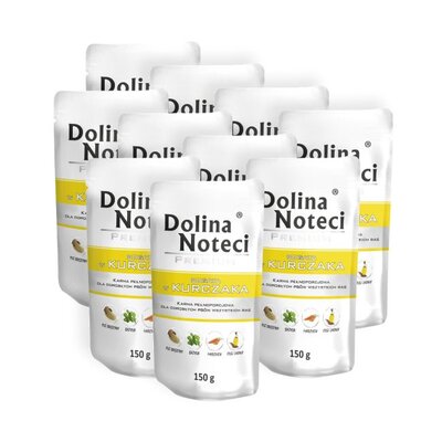 Karma dla psa DOLINA NOTECI Premium bogata w kurczaka 10 x 150 g
