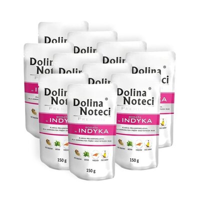 Karma dla psa DOLINA NOTECI Premium bogata w indyka 10 x 150 g