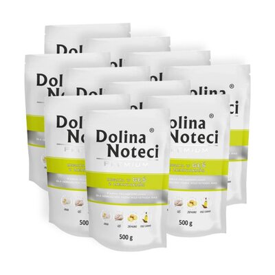 Karma dla psa DOLINA NOTECI Premium bogata w gęś z ziemniakami 10 x 500g