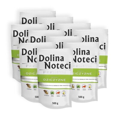 Karma dla psa DOLINA NOTECI Premium bogata w dziczyznę 10 x 500 g