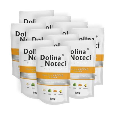 Karma dla psa DOLINA NOTECI Premium bogata w kaczkę z dynią 10 x 500 g